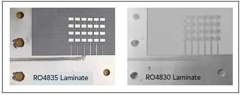 在 ro4835 和 ro4830 層壓板上製造的串聯饋電微帶貼片陣列