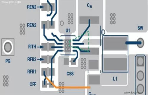 帶線圈位置的adp2360降壓轉換器示例電路